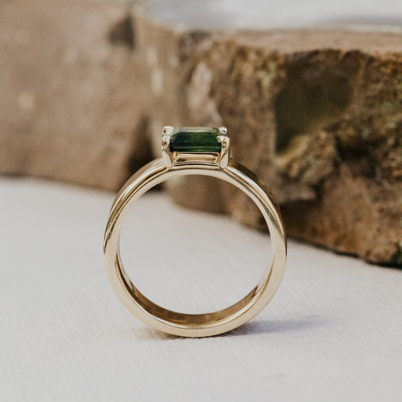The Maya Asscher Teal Sapphire Solitaire