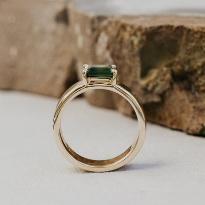 The Maya Asscher Teal Sapphire Solitaire