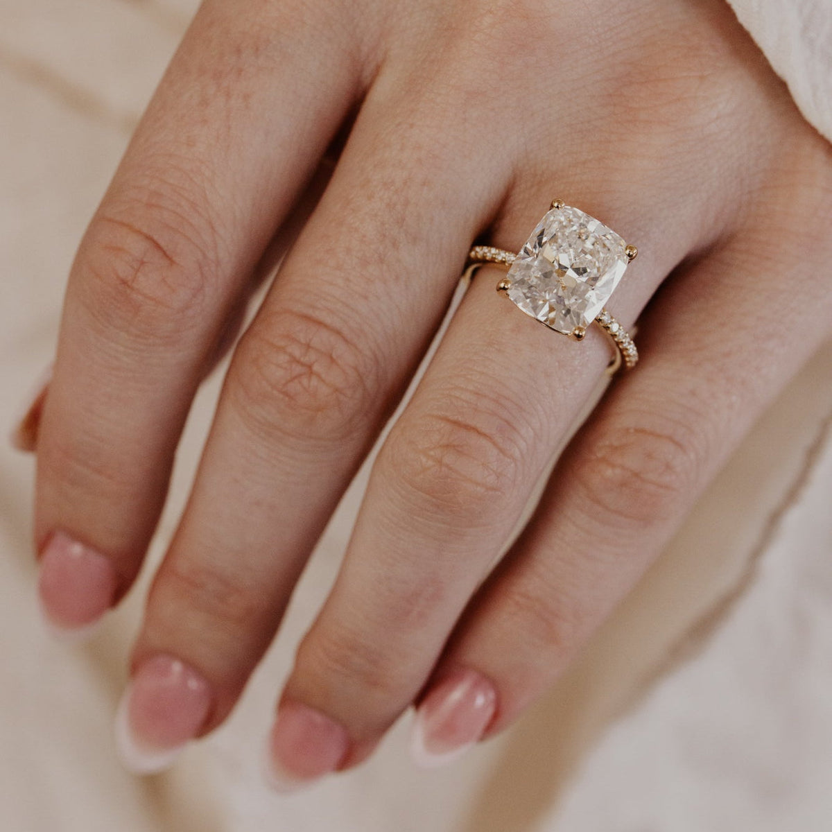 The Jenna Elongated Cushion Lab Grown Diamond Ring
