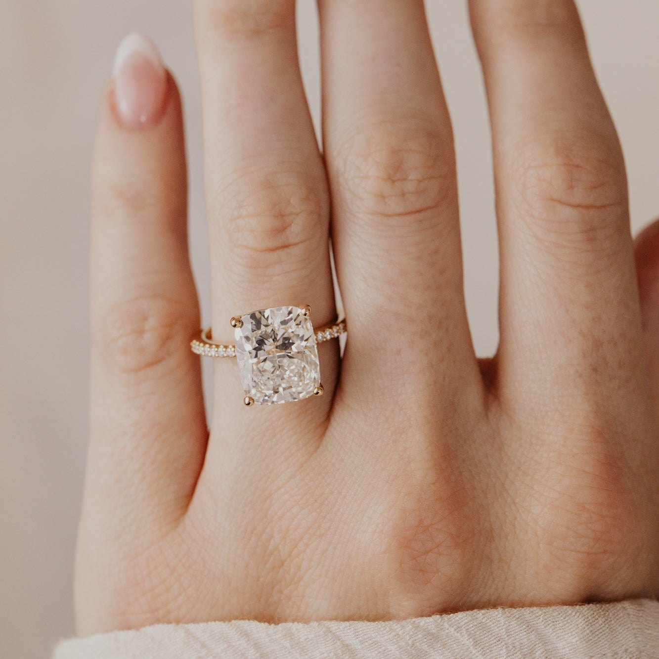 The Jenna Elongated Cushion Lab Grown Diamond Ring