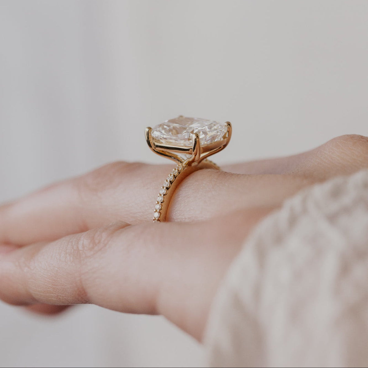 The Jenna Elongated Cushion Lab Grown Diamond Ring