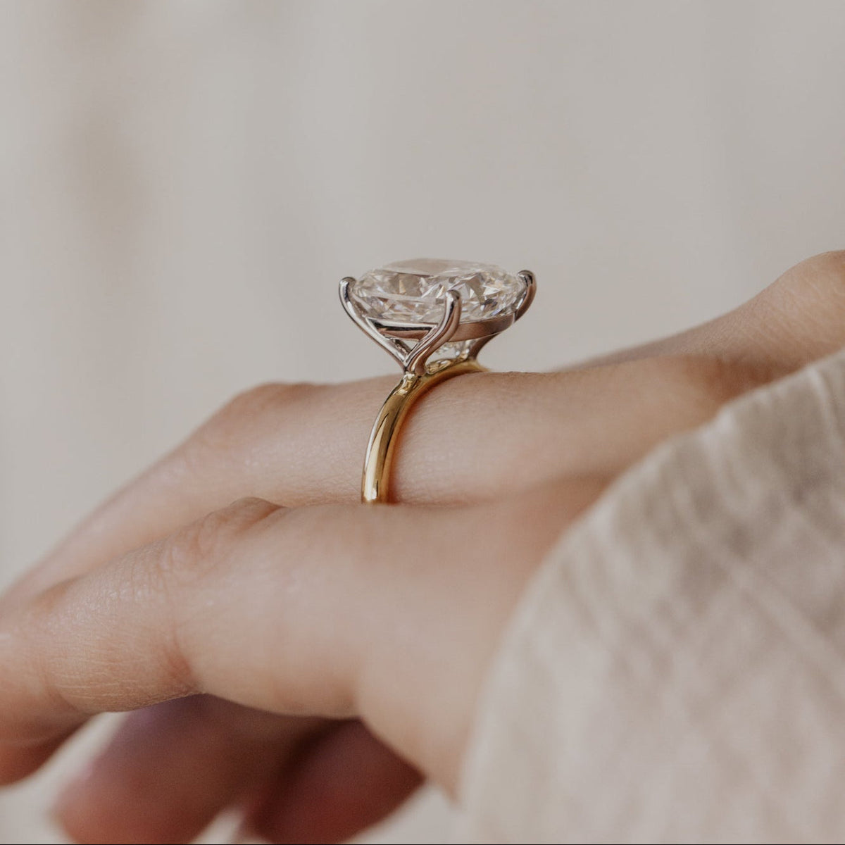 The Maeve Elongated Cushion Lab Grown Diamond Ring