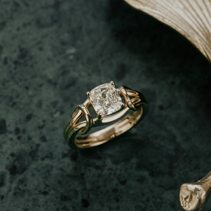 The Bella Modified Old Mine Cut Diamond Ring
