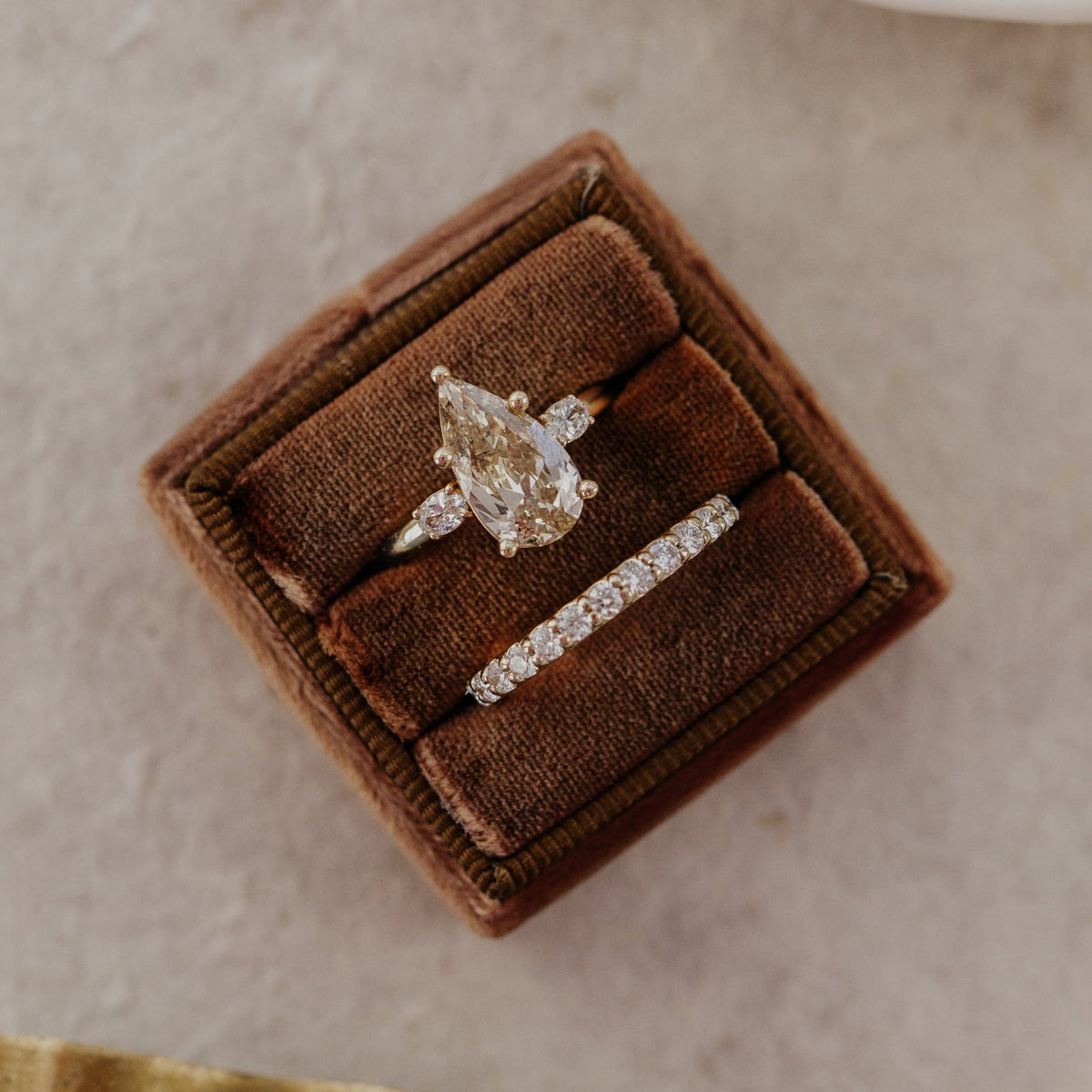 The Ruth Champagne Pear Diamond Ring