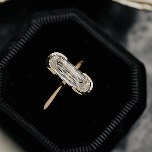 The Zadie Elongated Cushion Lab Grown Diamond Ring