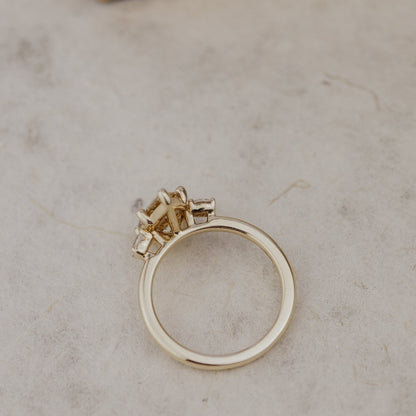The Ruth Champagne Pear Diamond Ring