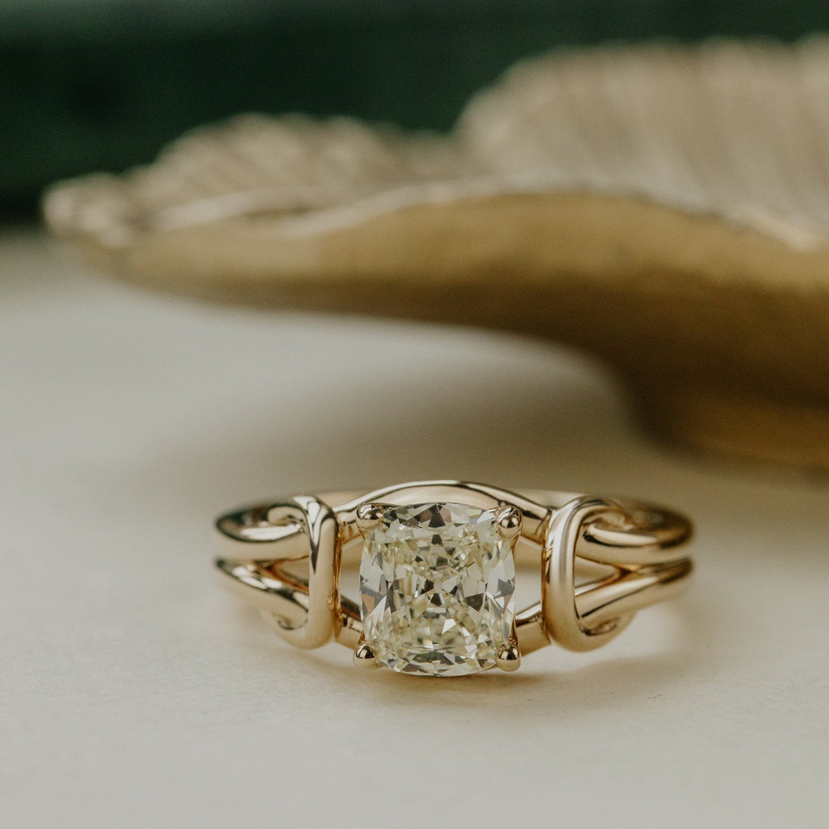 The Bella Modified Old Mine Cut Diamond Ring
