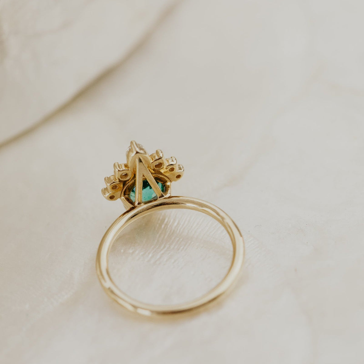 The Athena Round Emerald Ring