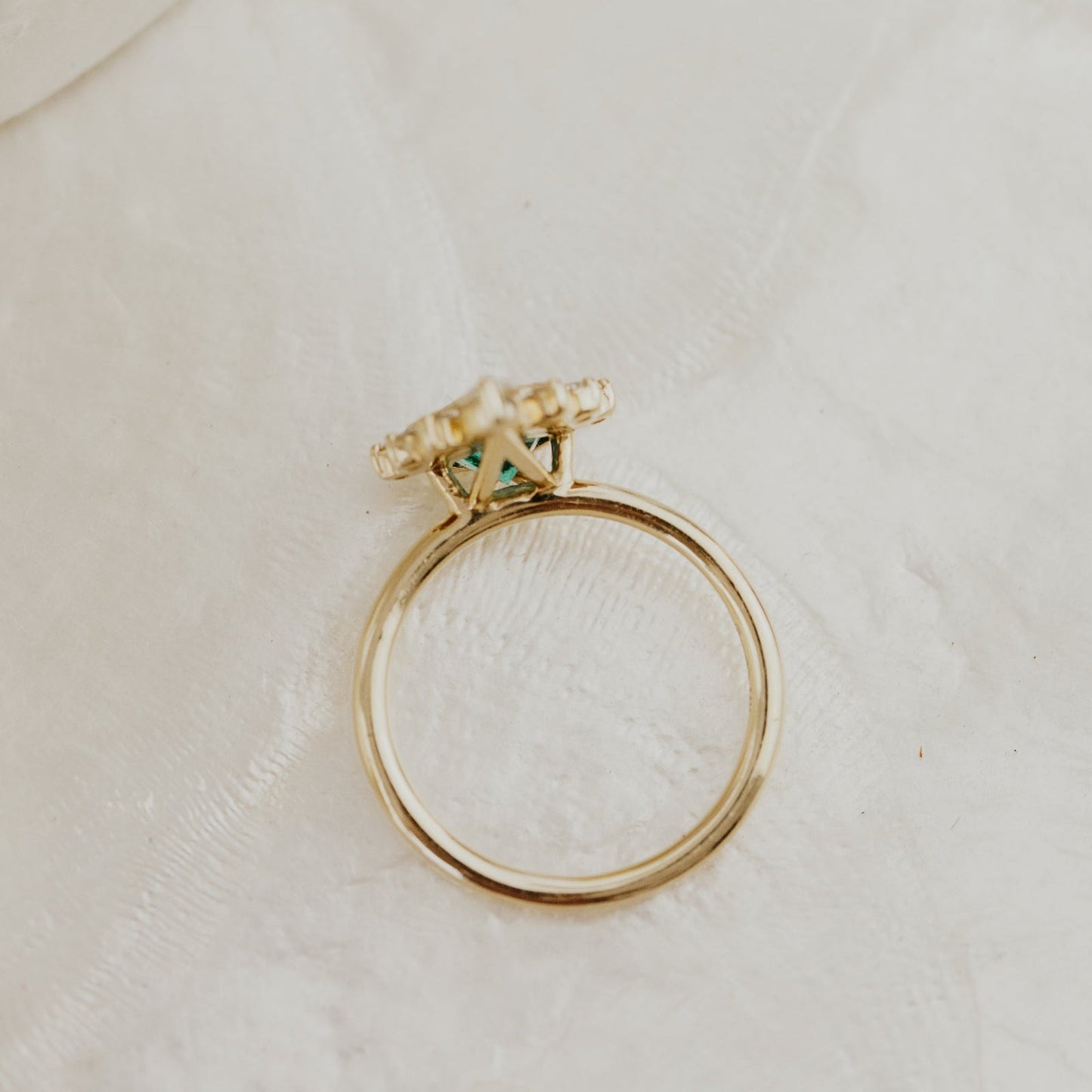 The Athena Round Emerald Ring