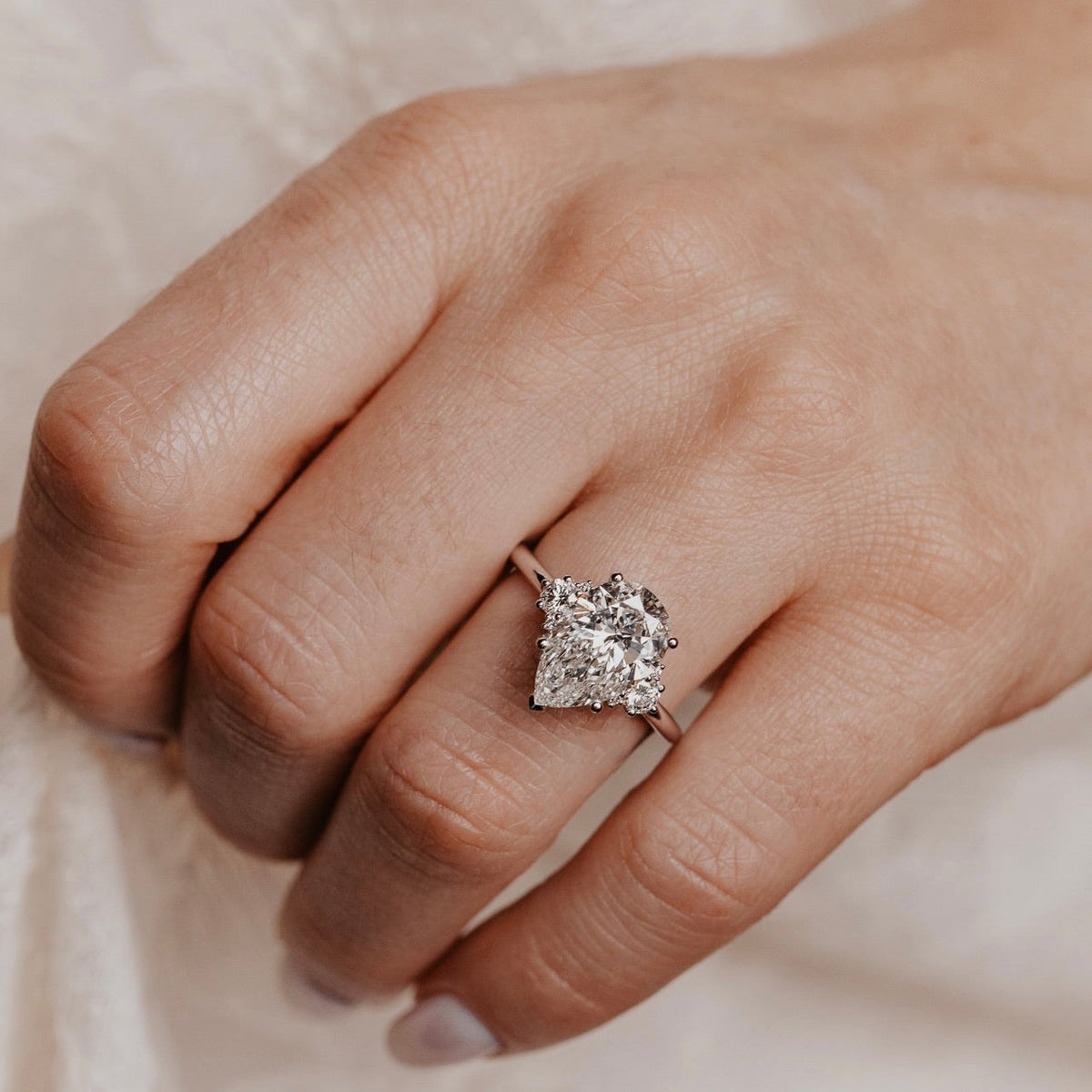 The Vivien Pear Lab Grown Diamond Ring
