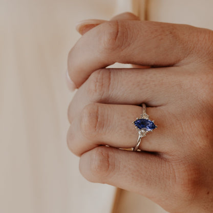 The Vivien Marquise Blue Sri Lanka Sapphire Ring