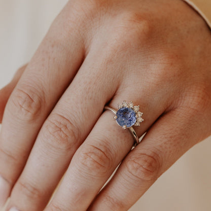 The Dillon Round Blue Sapphire Ring