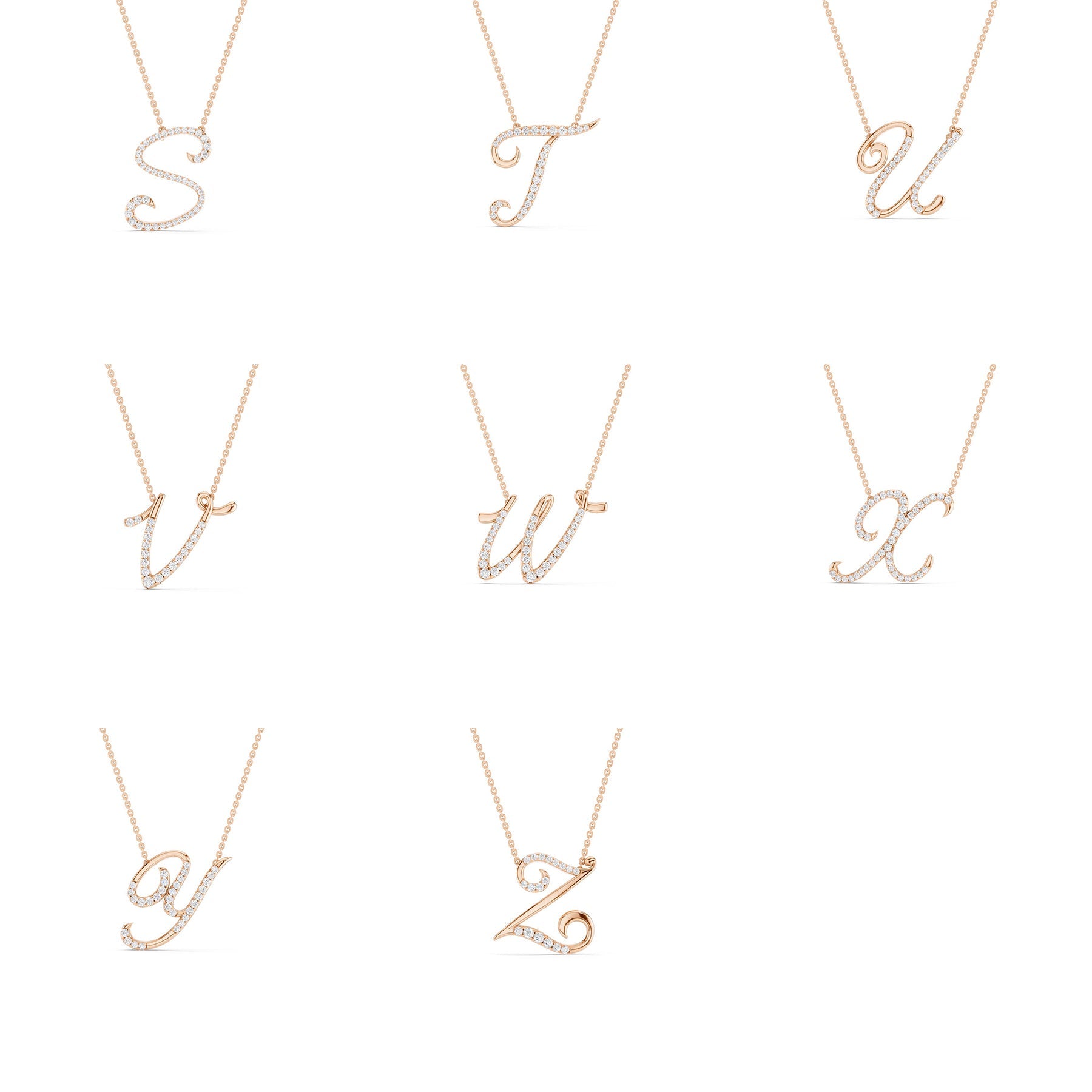 Signature Diamond Alphabet Necklace