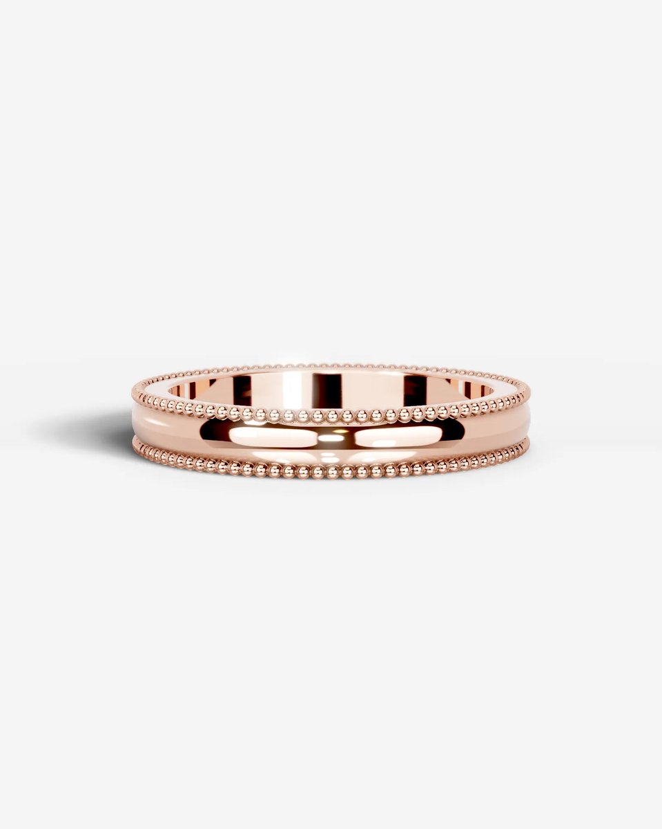 Sacha Wedding Band Lab Grown R Diamond Wedding Ring - Rose Gold