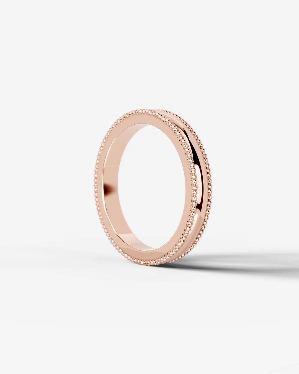 Sacha Wedding Band Lab Grown R Diamond Wedding Ring - Rose Gold