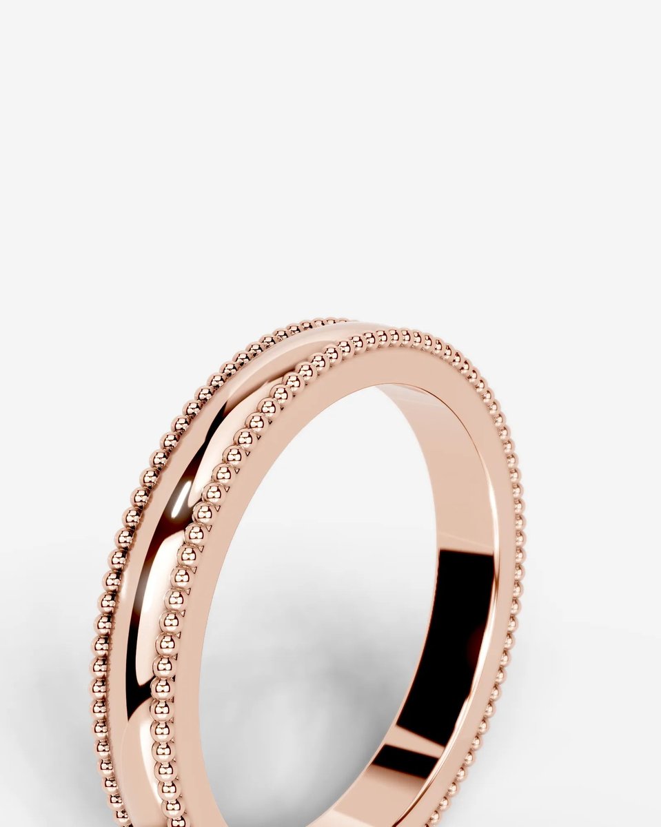 Sacha Wedding Band Lab Grown R Diamond Wedding Ring - Rose Gold