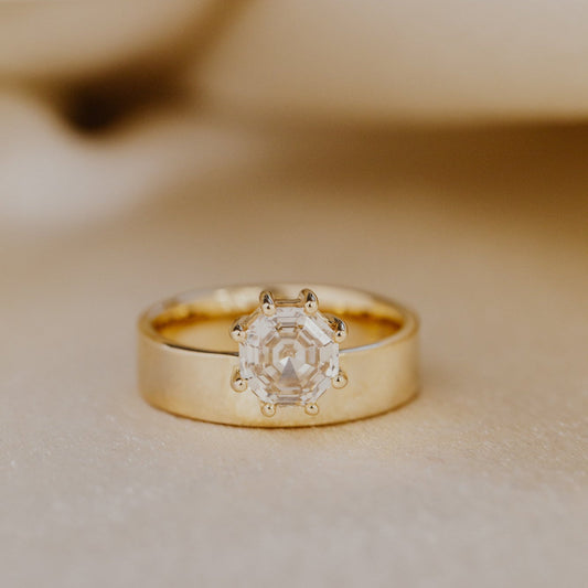The Sezanne Octagon Champagne Diamond Ring