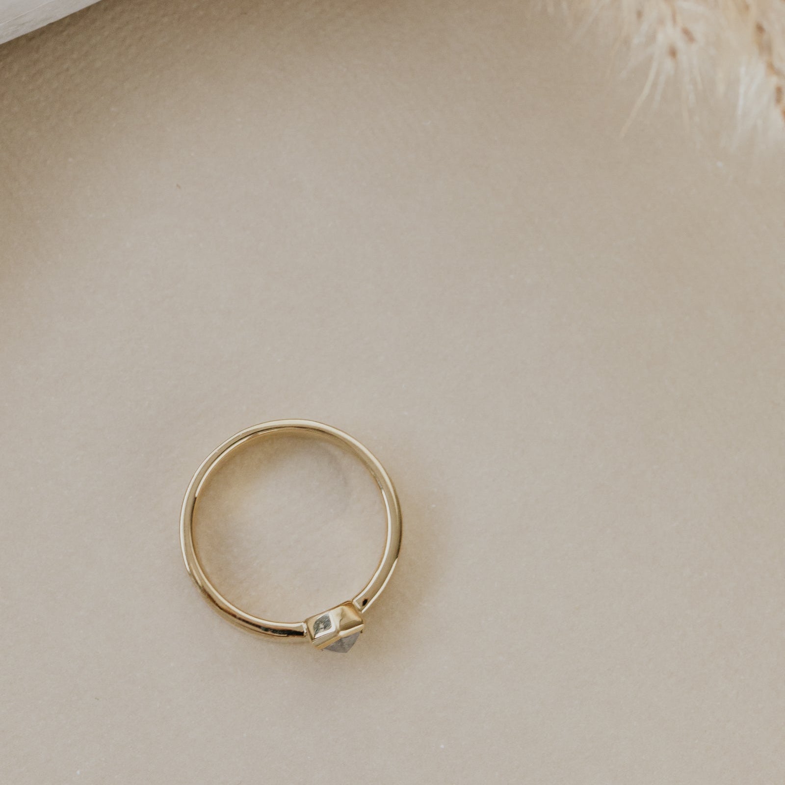 The Sezanne Hexagon Rustic Diamond Ring