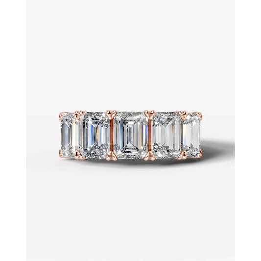 Shandra Lab Grown Emerald Diamond Wedding Ring - Rose Gold - 18K - 6ct