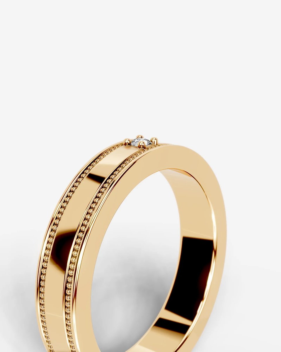 Sherry Lab Grown Round Diamond Wedding Ring - Yellow Gold