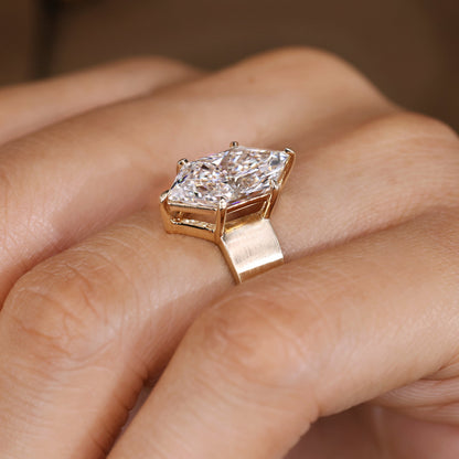 Solitaire Style 4 Carat Dutch Marquise Diamond Ring