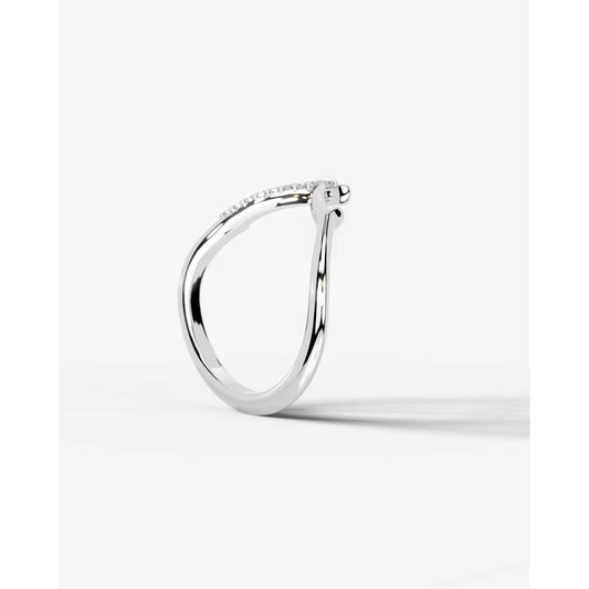 Sparkling Brunch Lab Grown Round Diamond Wedding Ring - Platinum