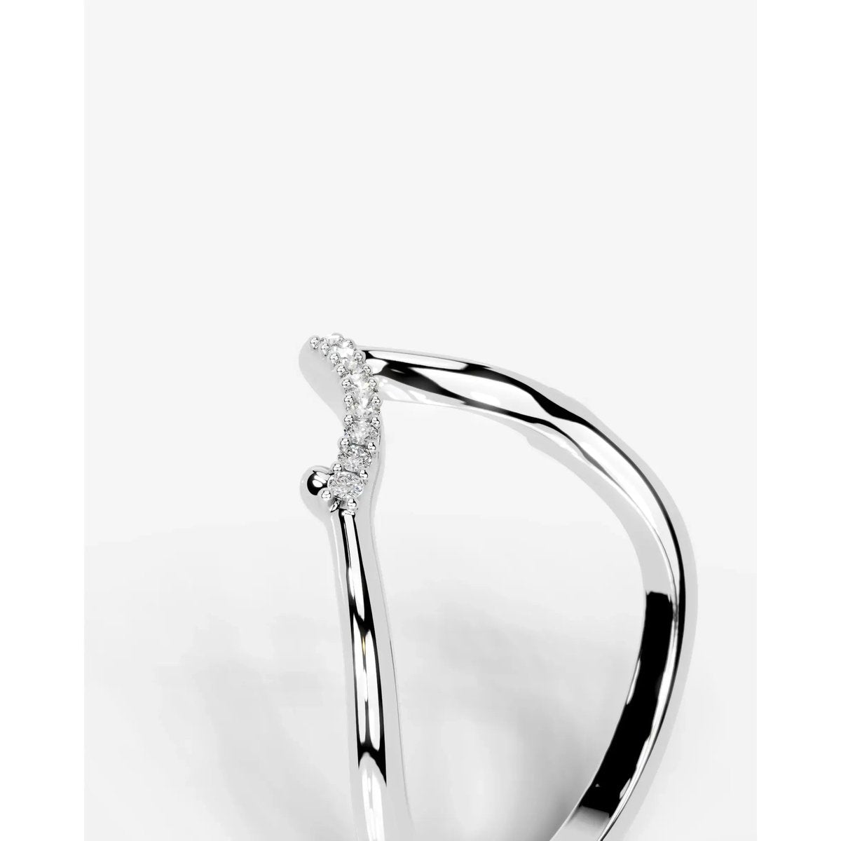 Sparkling Brunch Lab Grown Round Diamond Wedding Ring - Platinum