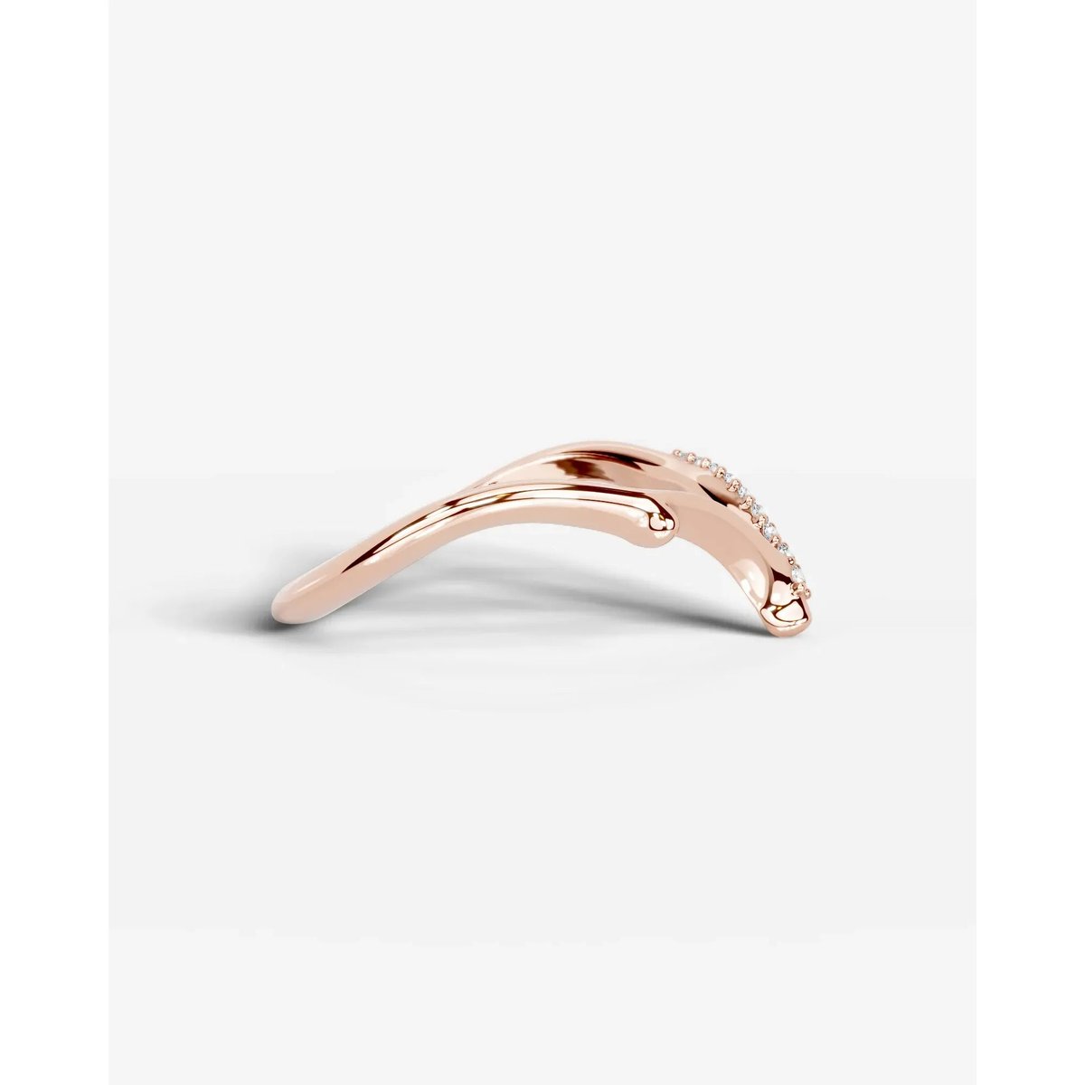 Sparkling Brunch Lab Grown Round Diamond Wedding Ring - Rose Gold
