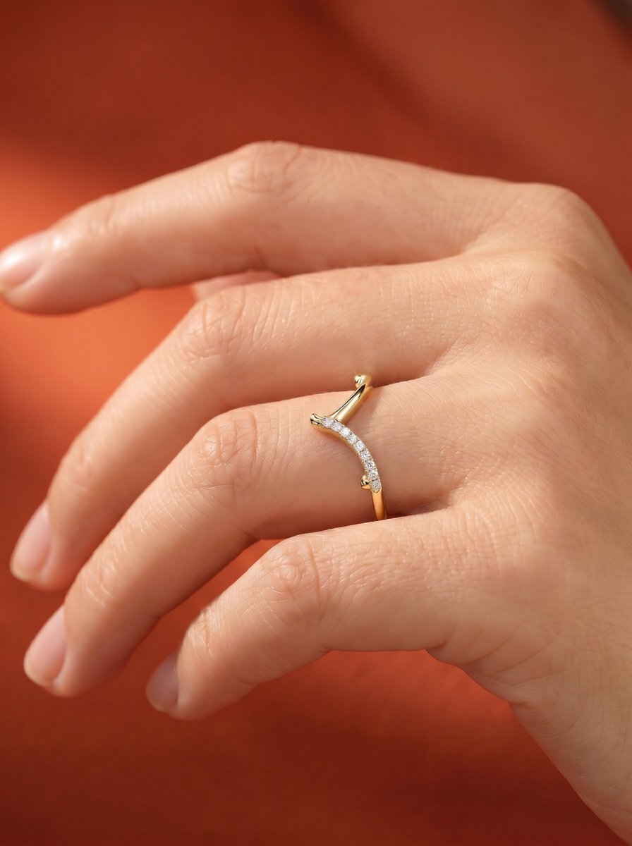 Sparkling Brunch Lab Grown Round Diamond Wedding Ring - Yellow Gold