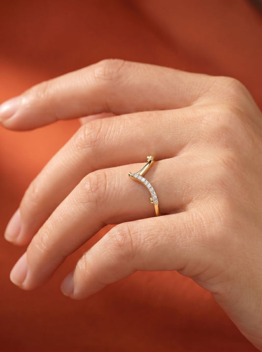 Sparkling Brunch Lab Grown Round Diamond Wedding Ring - Yellow Gold - 18K - 5ct