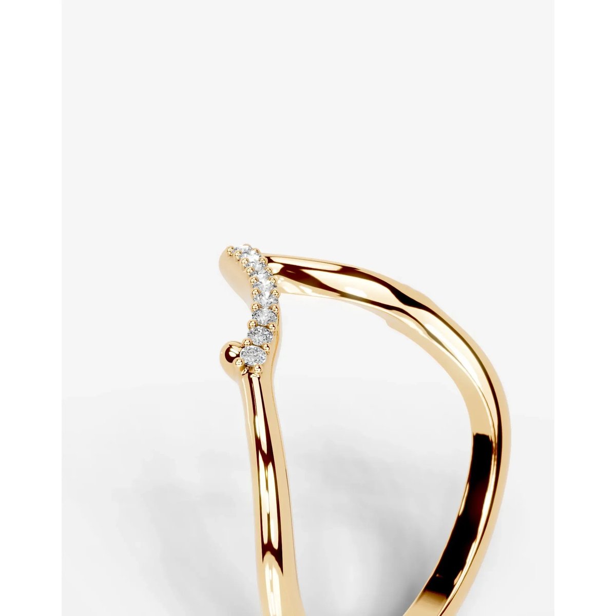 Sparkling Brunch Lab Grown Round Diamond Wedding Ring - Yellow Gold