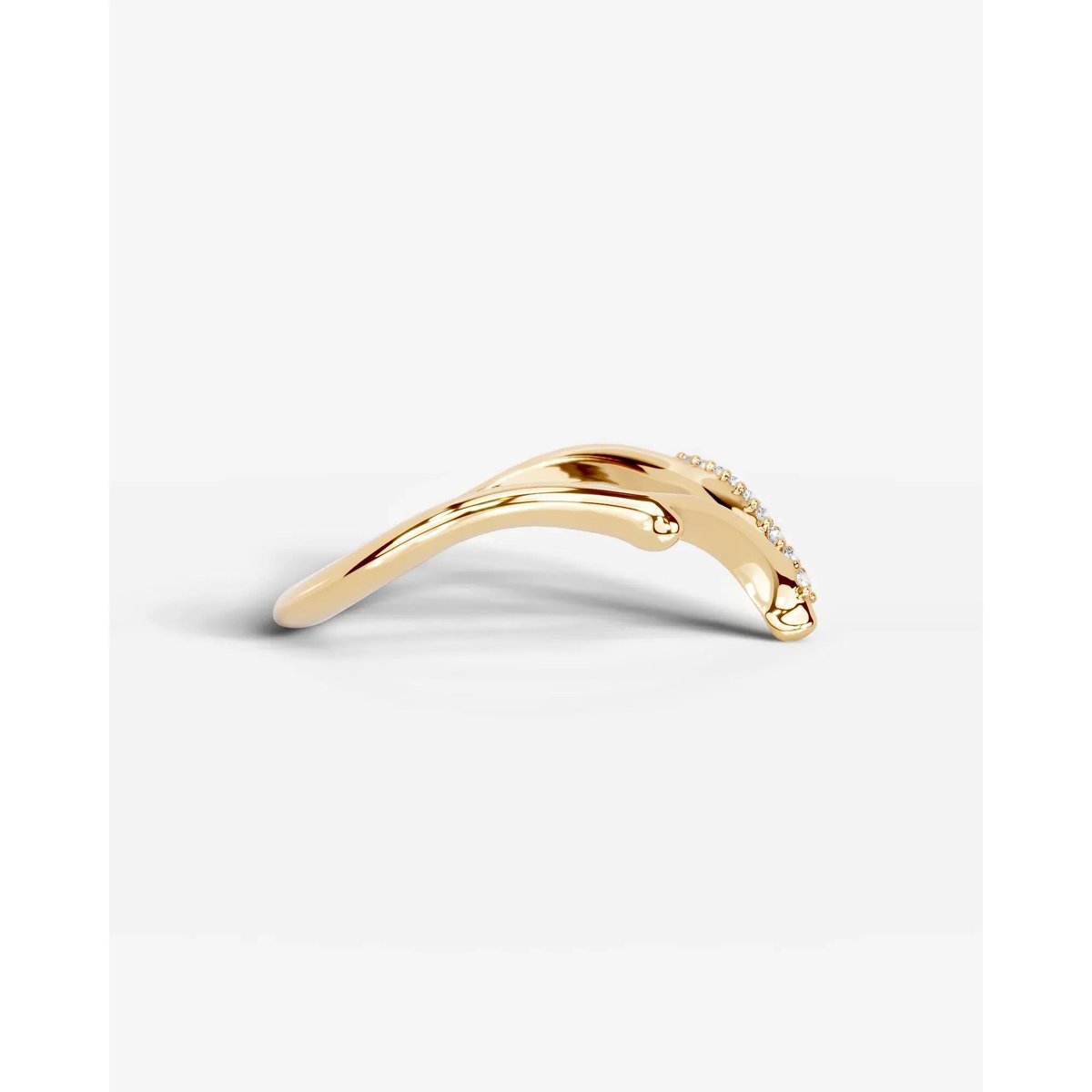 Sparkling Brunch Lab Grown Round Diamond Wedding Ring - Yellow Gold