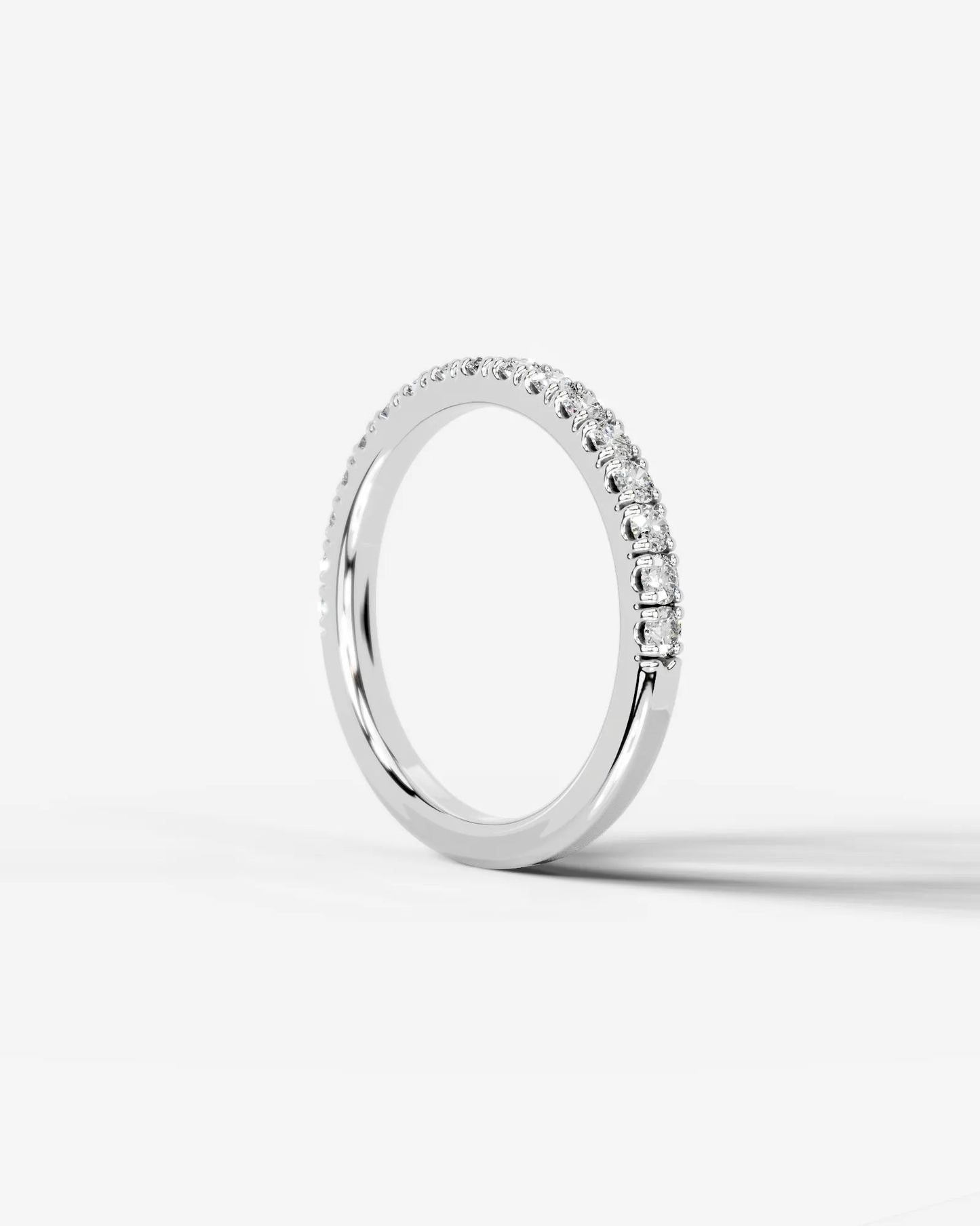 Stephanie Lab Grown Round Diamond Wedding Ring - White Gold - 18K - 6ct