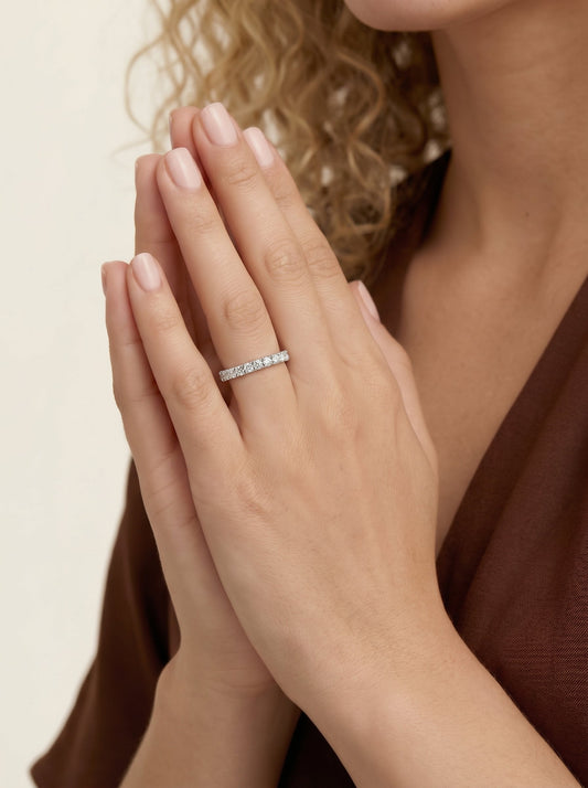Stephanie Lab Grown Round Diamond Wedding Ring - Platinum - 3ct