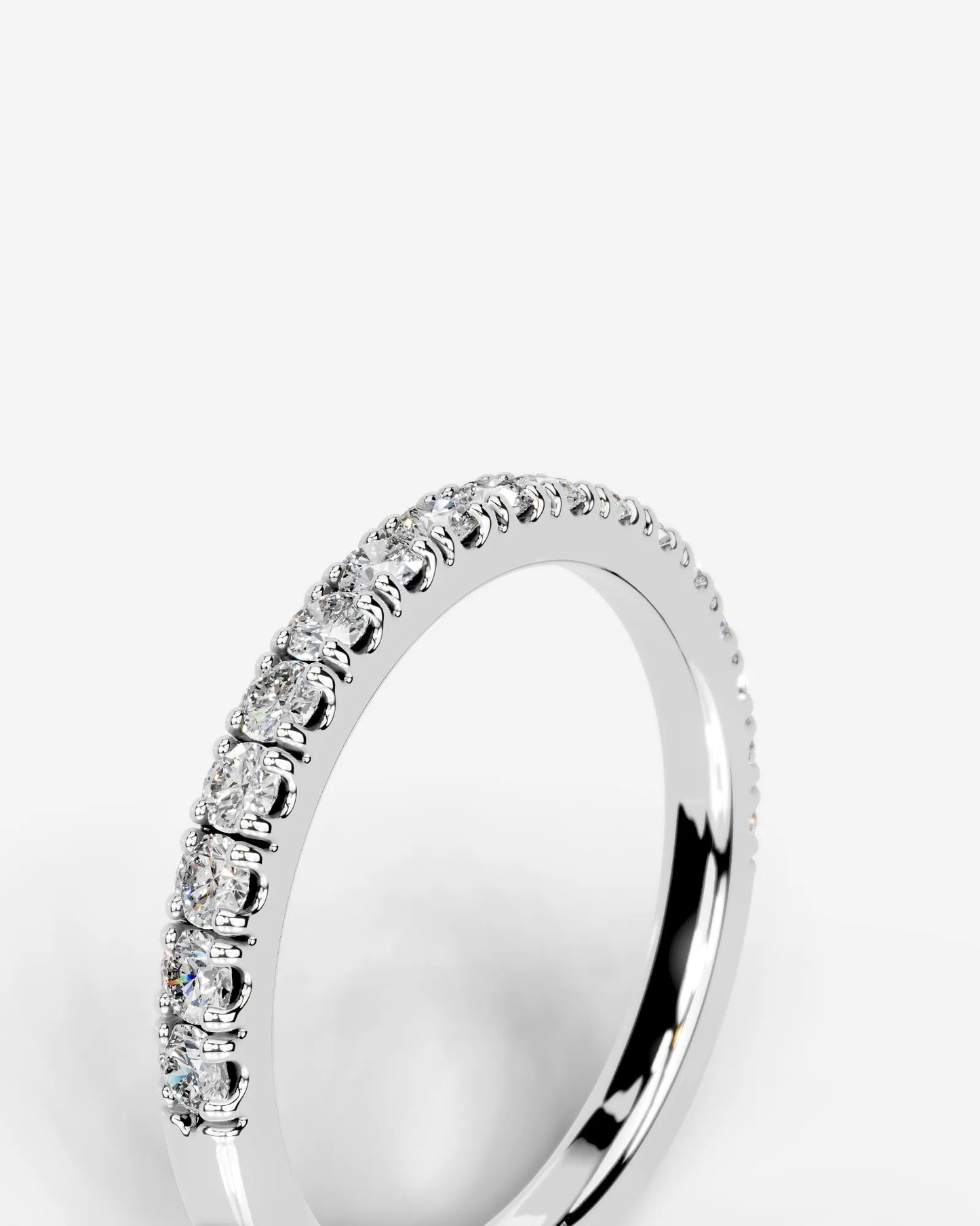 Stephanie Lab Grown Round Diamond Wedding Ring - White Gold - 14K - 6ct