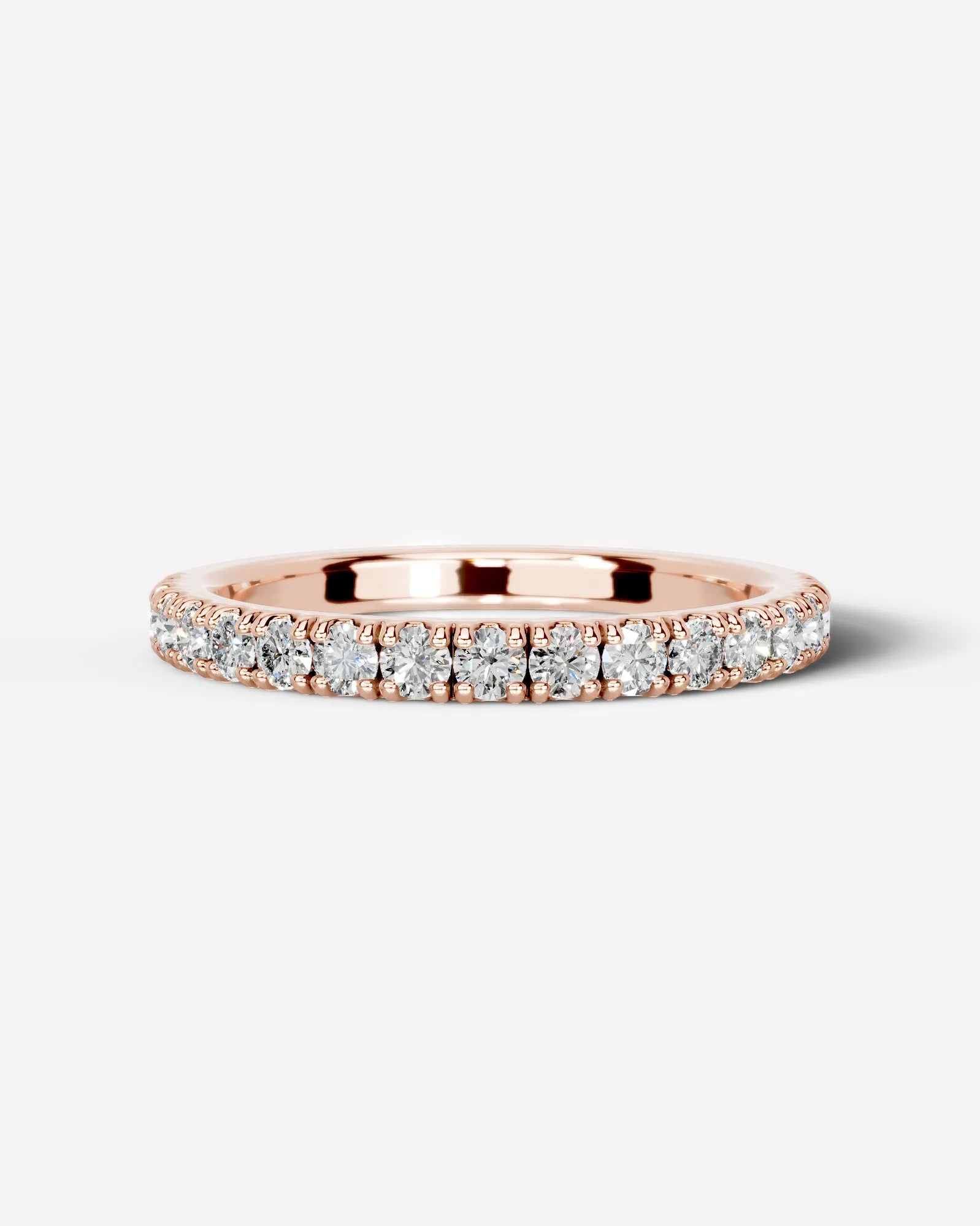 Stephanie Lab Grown Round Diamond Wedding Ring - Rose Gold - 18K - 6ct