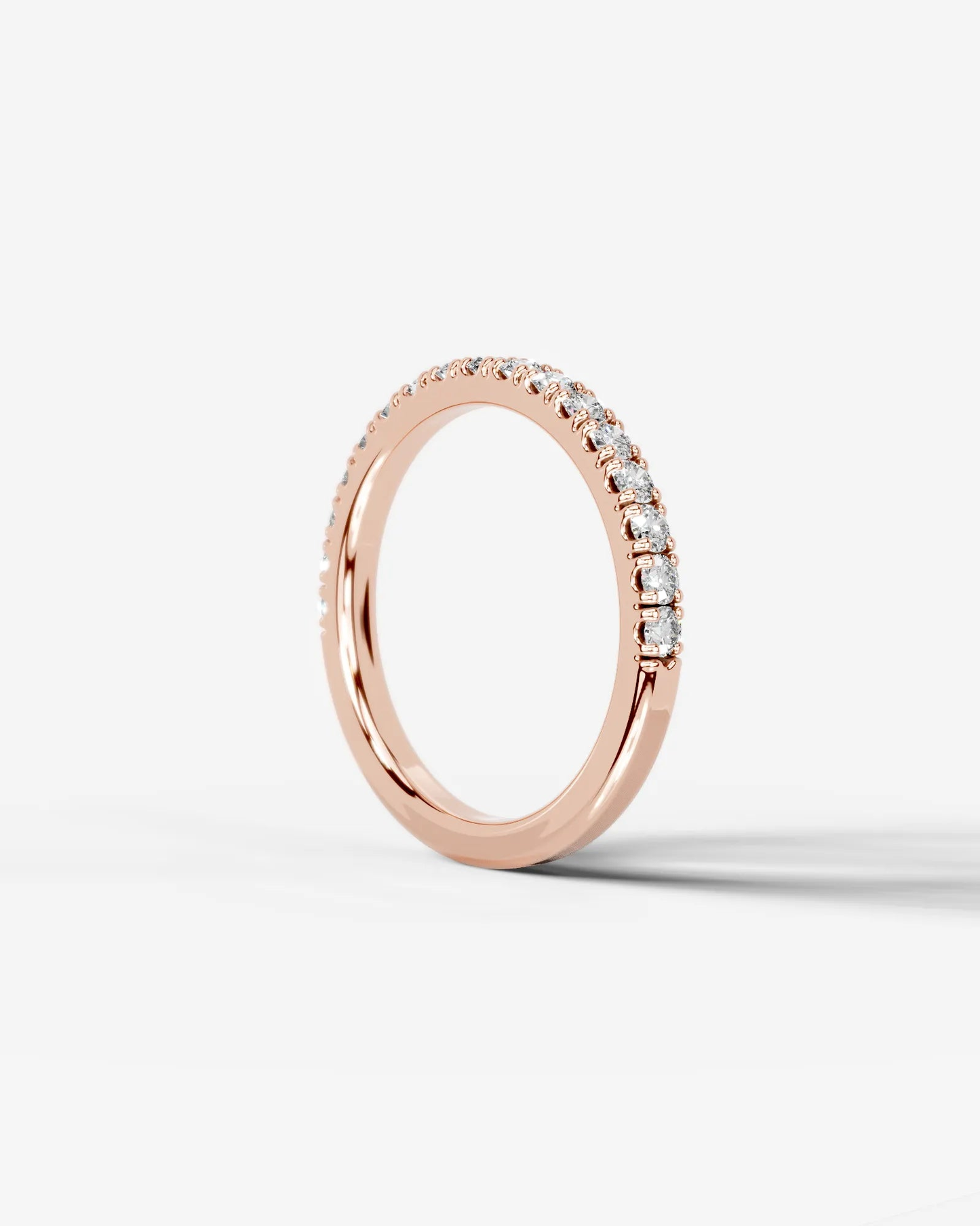 Stephanie Lab Grown Round Diamond Wedding Ring - Rose Gold - 18K - 2ct