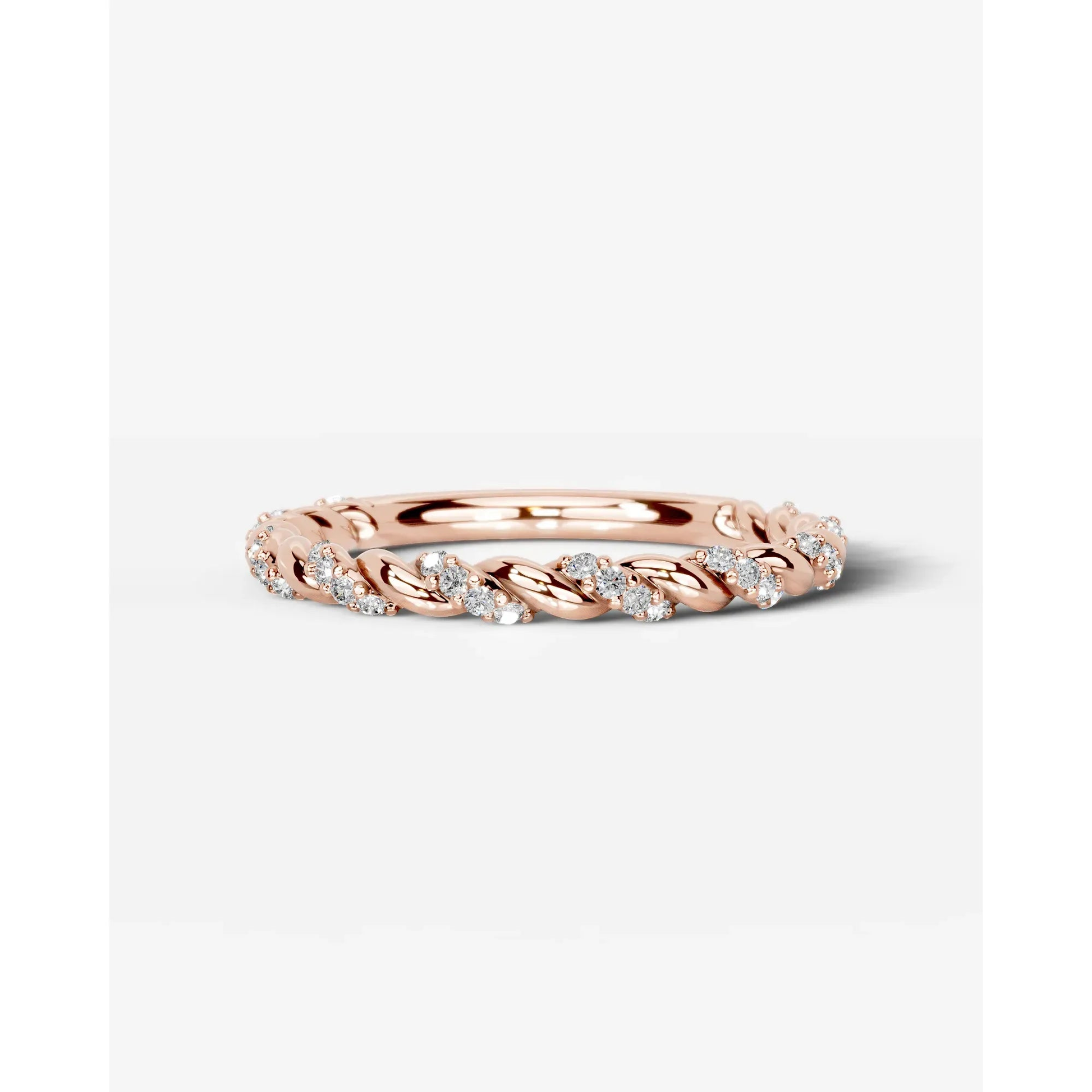 Sunniva Lab Grown Round Diamond Wedding Ring - Rose Gold - 18K - 5ct