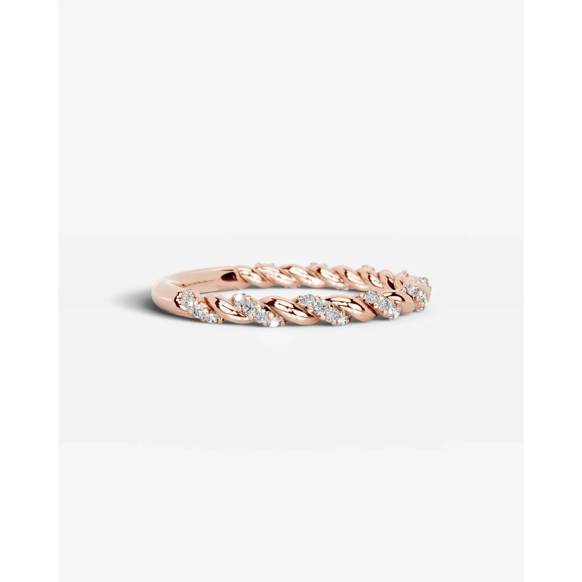 Sunniva Lab Grown Round Diamond Wedding Ring - Rose Gold
