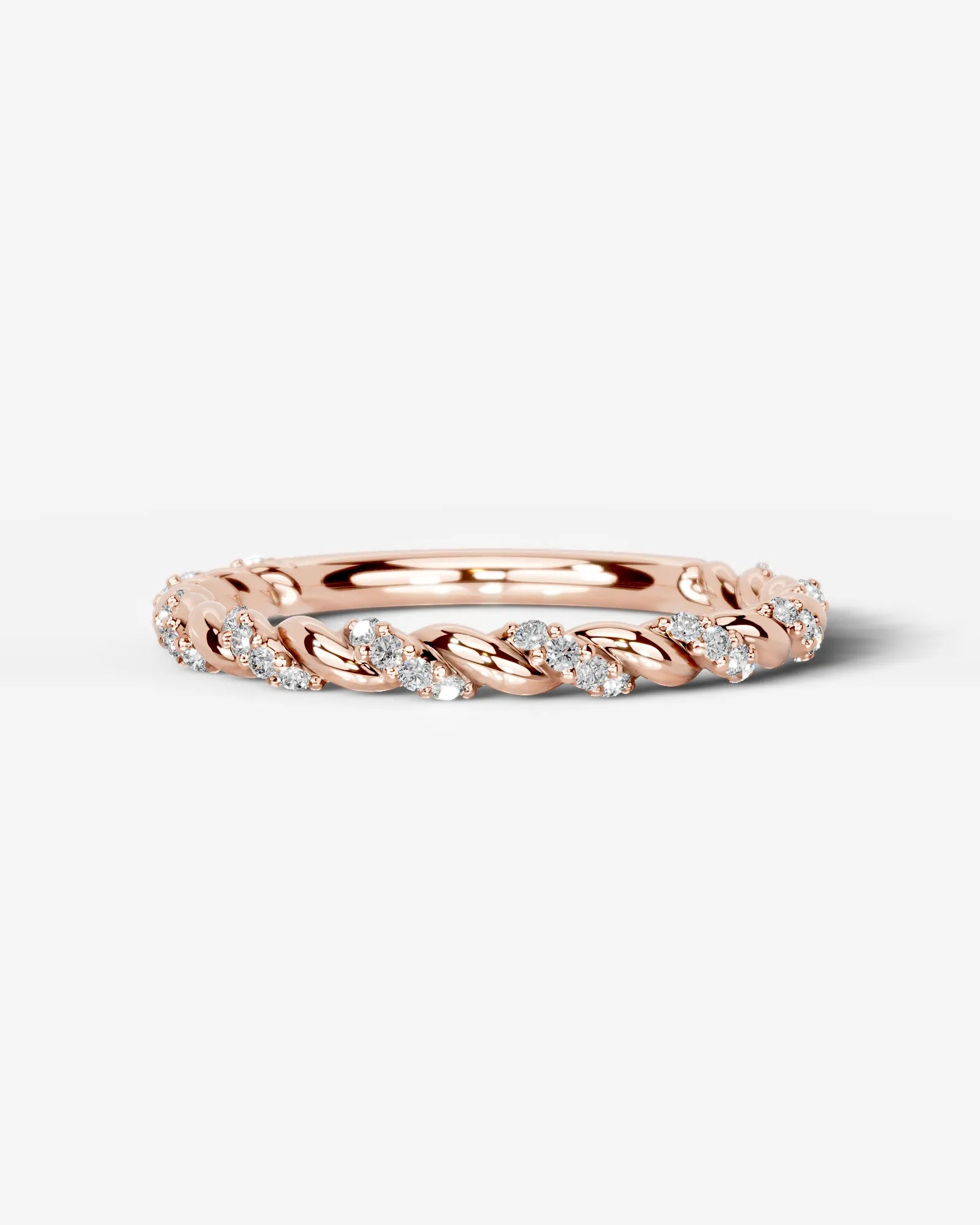 Sunniva Lab Grown Round Diamond Wedding Ring - Rose Gold - 18K - 3ct