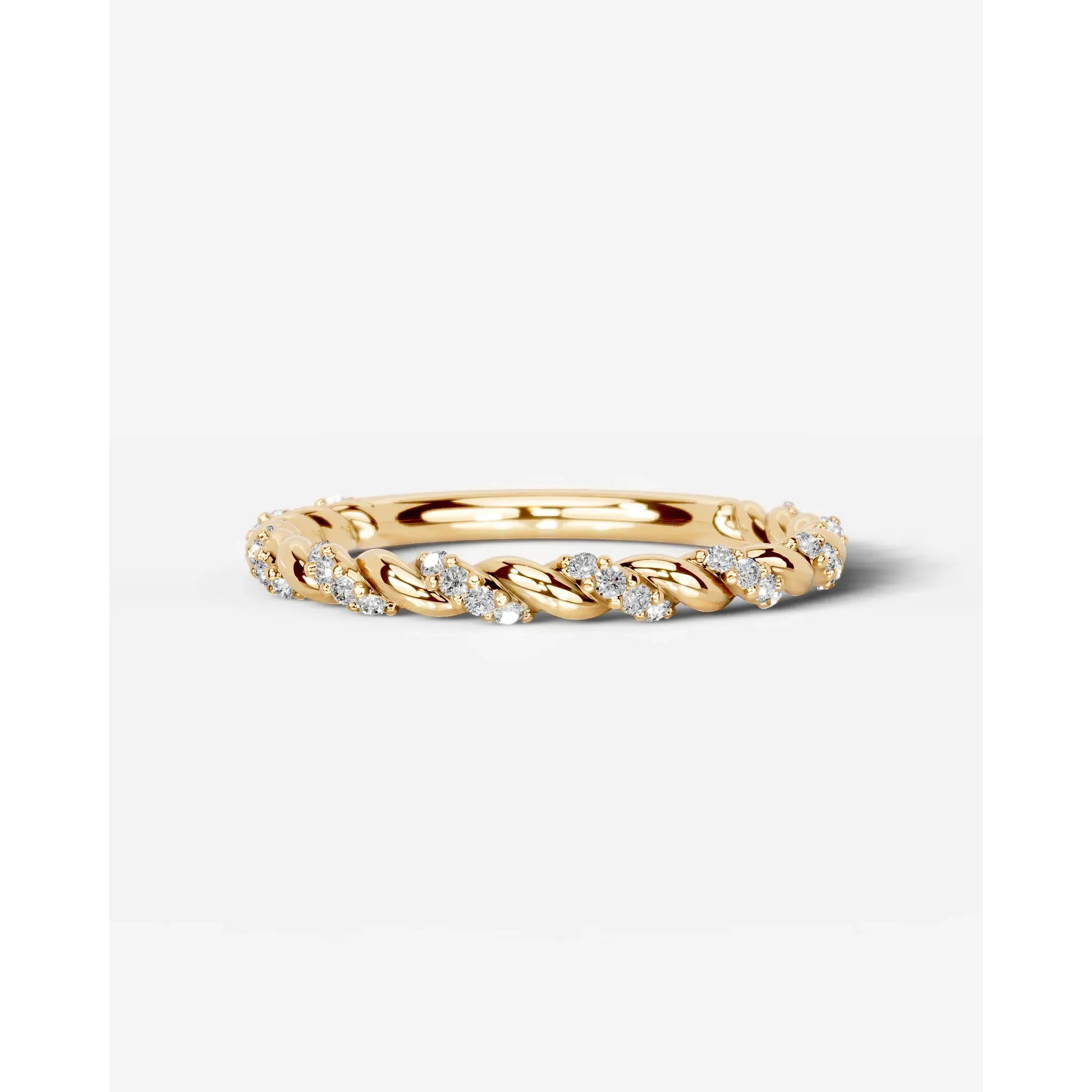 Sunniva Lab Grown Round Diamond Wedding Ring - Yellow Gold - 18K - 5ct