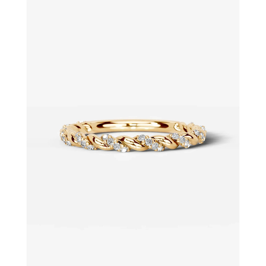 Sunniva Lab Grown Round Diamond Wedding Ring - Yellow Gold - 18K - 5ct