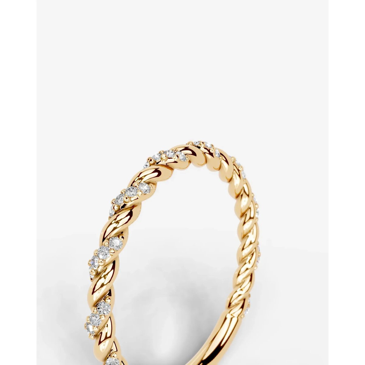 Sunniva Lab Grown Round Diamond Wedding Ring - Yellow Gold