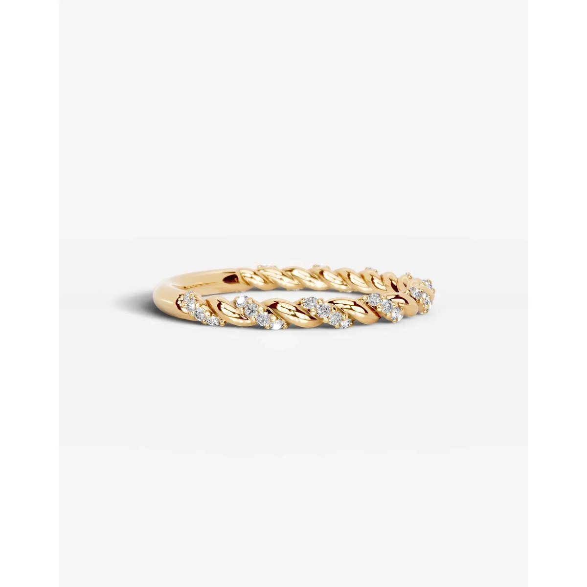 Sunniva Lab Grown Round Diamond Wedding Ring - Yellow Gold
