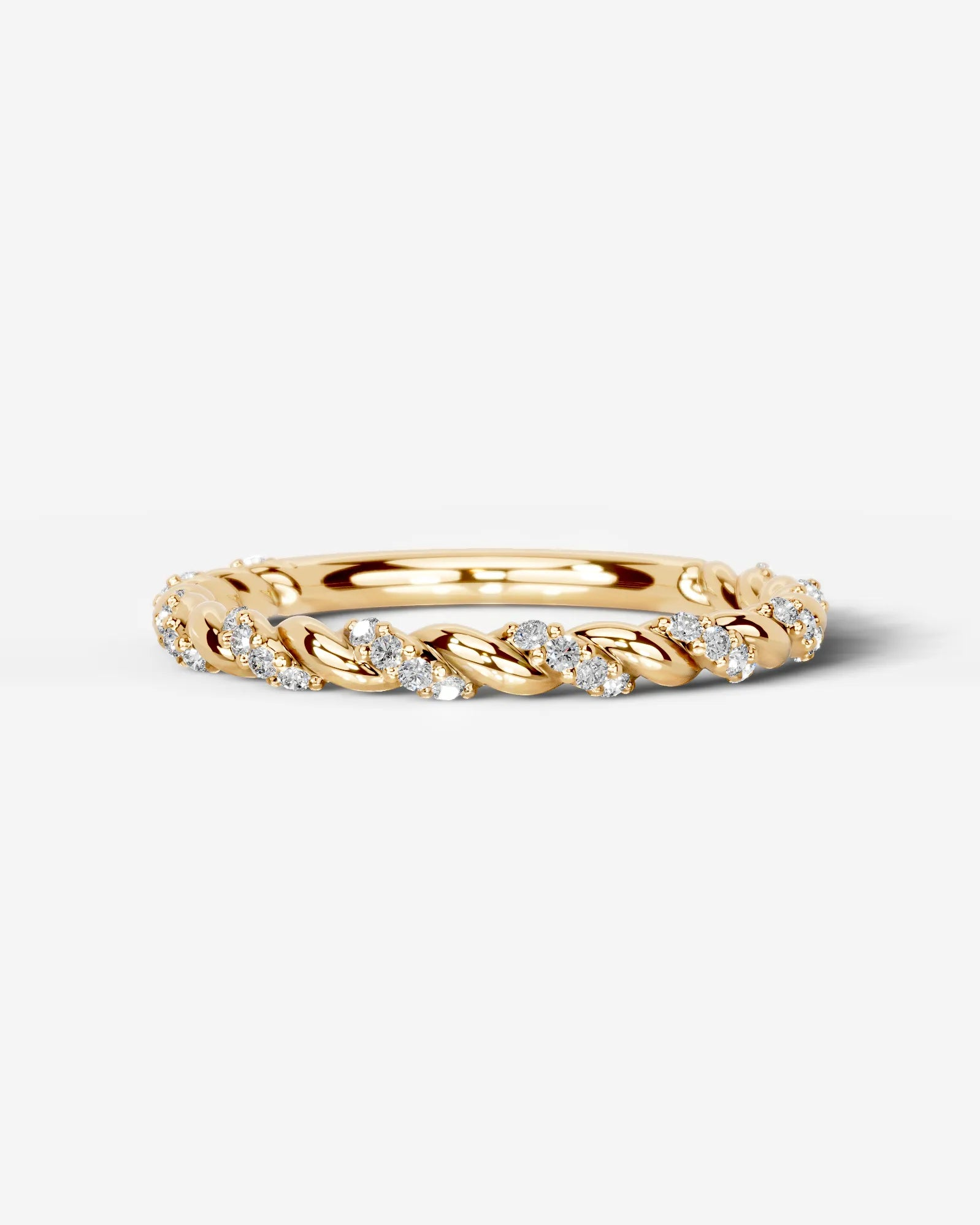 Sunniva Lab Grown Round Diamond Wedding Ring - Yellow Gold - 18K - 3ct