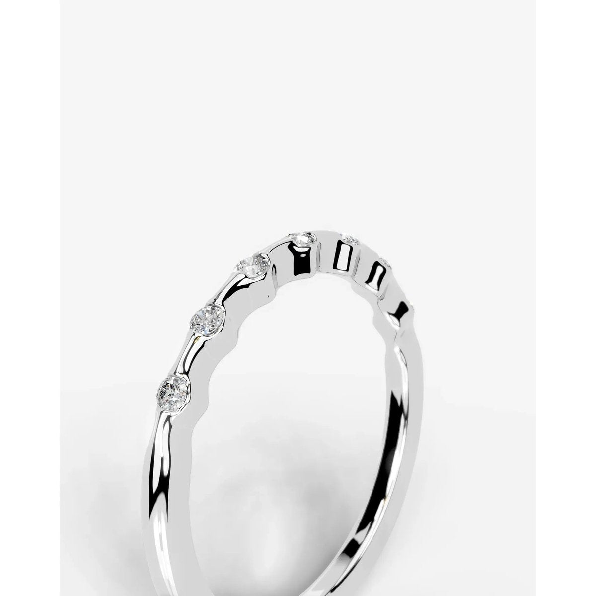 Sunny Lab Grown Round Diamond Wedding Ring - Platinum