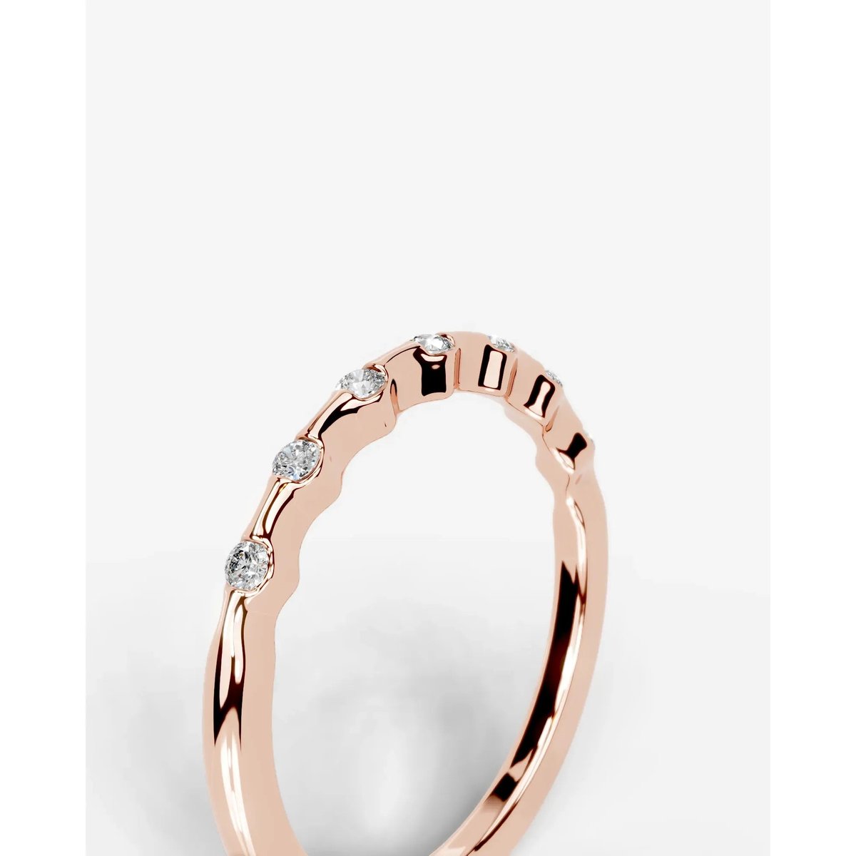 Sunny Lab Grown Round Diamond Wedding Ring - Rose Gold