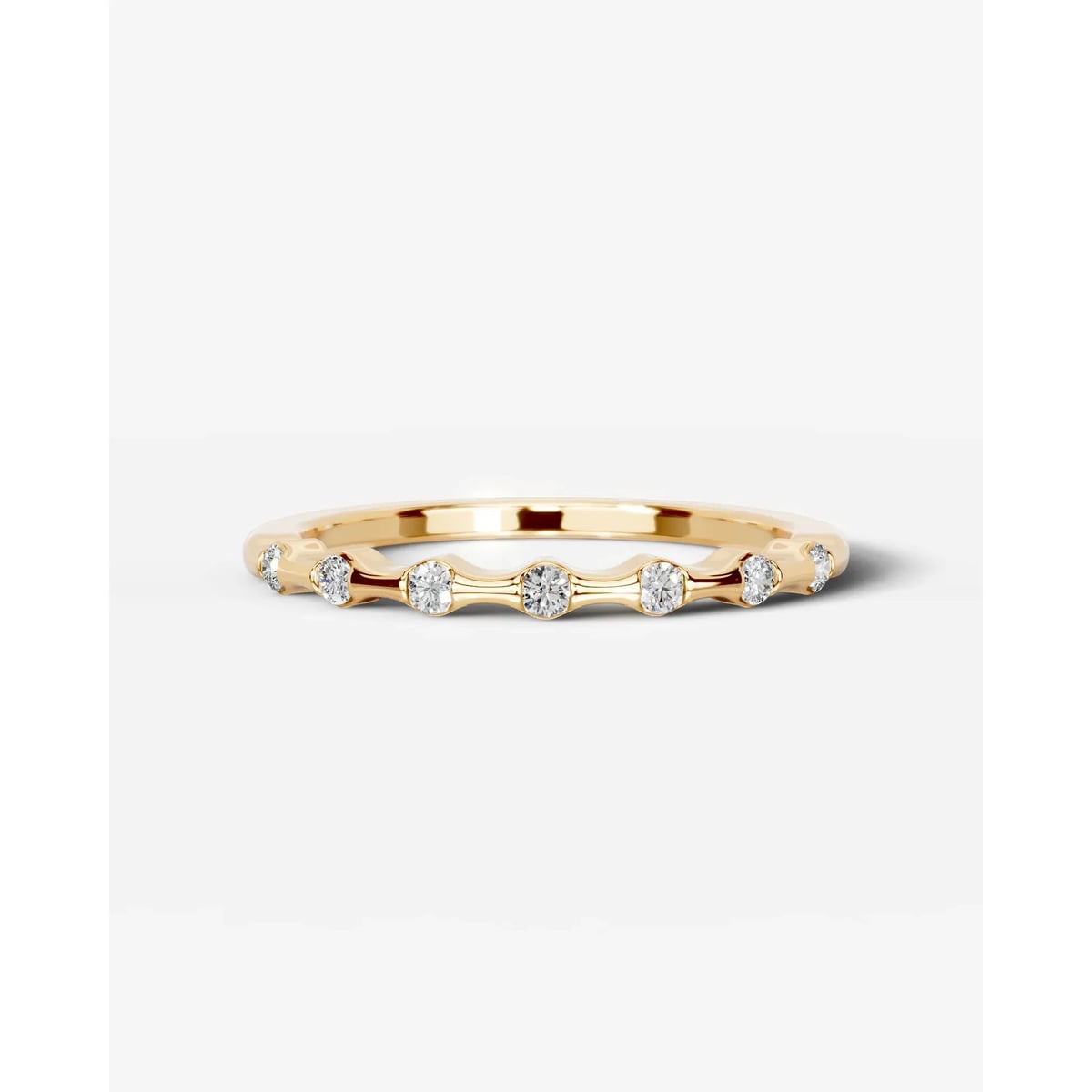 Sunny Lab Grown Round Diamond Wedding Ring - Yellow Gold