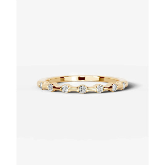 Sunny Lab Grown Round Diamond Wedding Ring - Yellow Gold