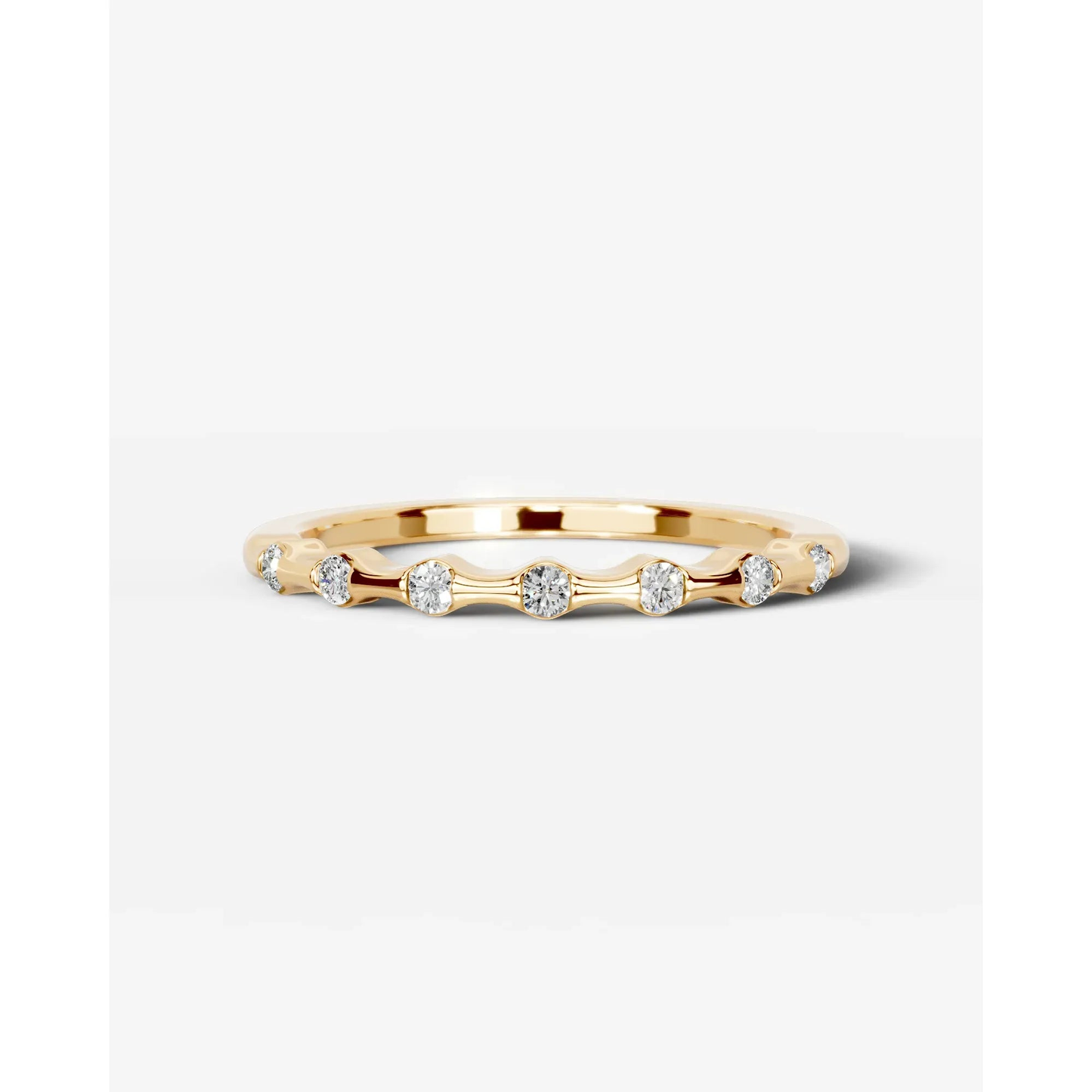 Sunny Lab Grown Round Diamond Wedding Ring - Yellow Gold - 18K - 6ct